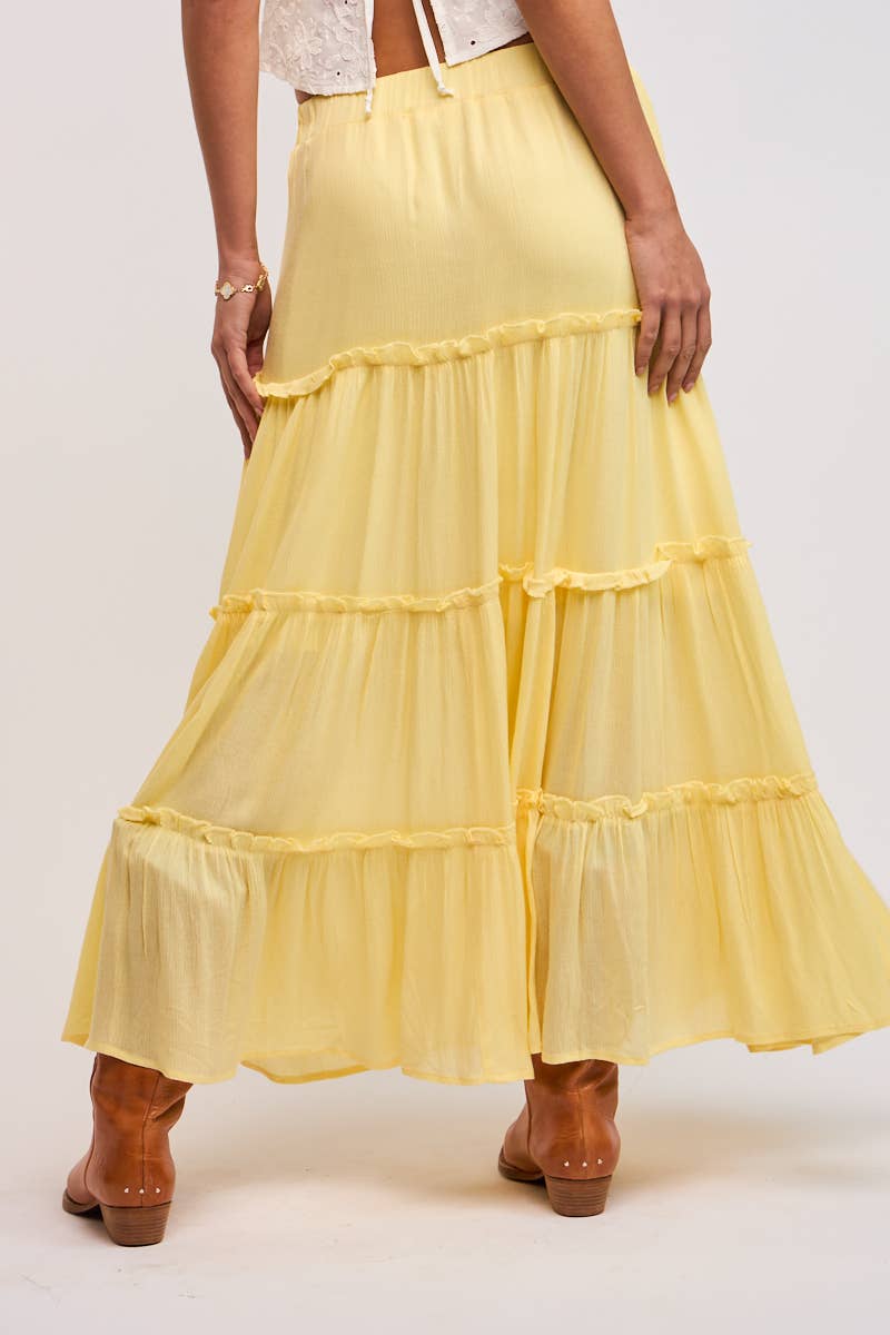 Sky to Moon ELLA TIERED MAXI SKIRT