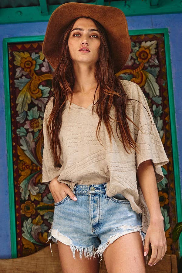 BUCKETLIST Sarah Textured Knit Top