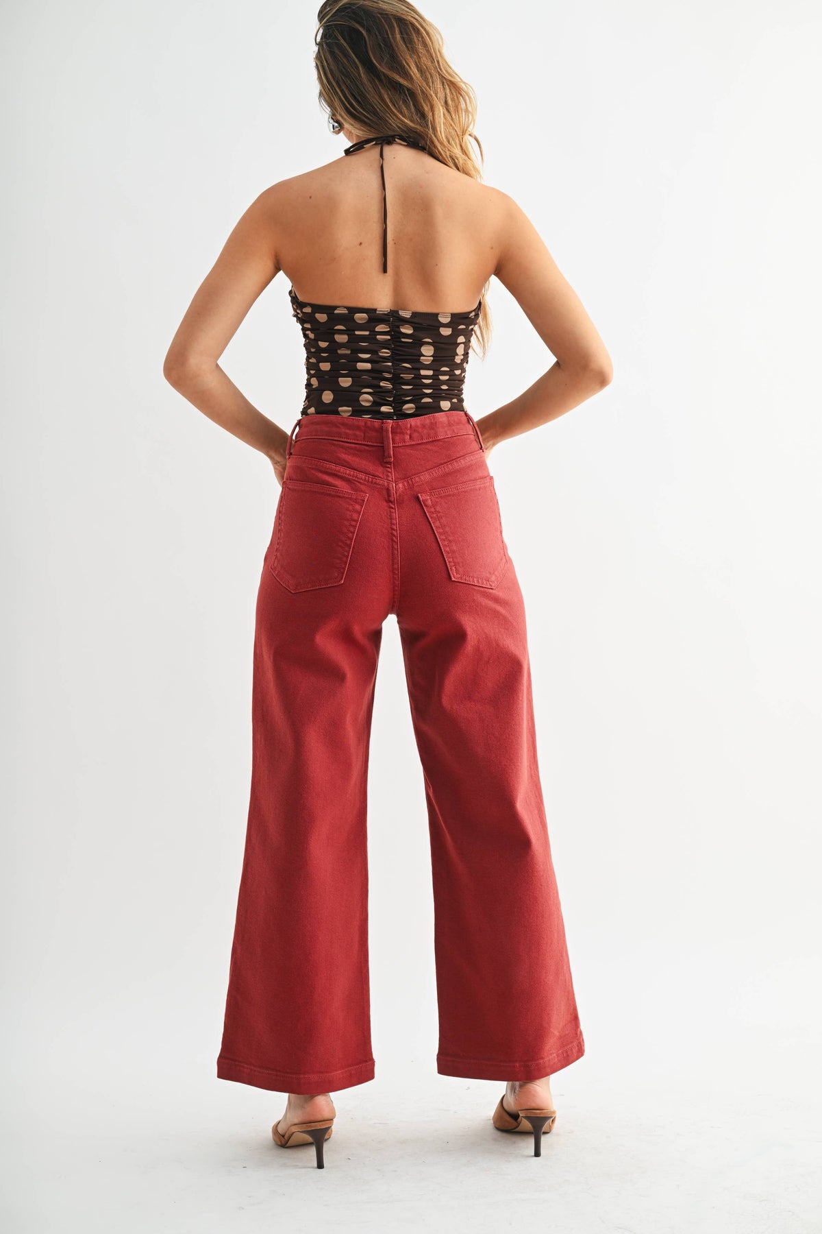JUST BLACK DENIM Patch Pocket Wide Leg