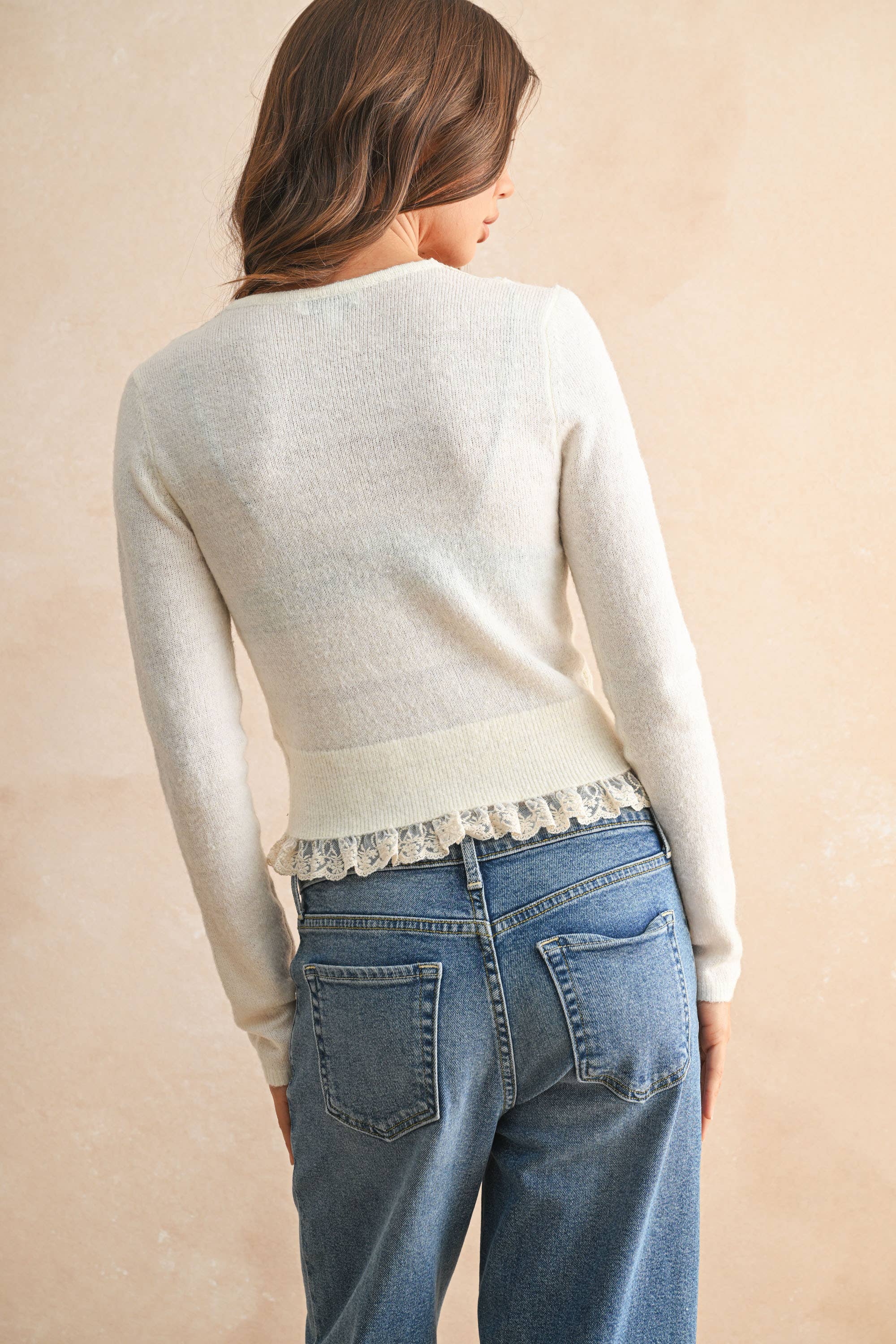 MIOU MUSE JUNIPER LACE TOP