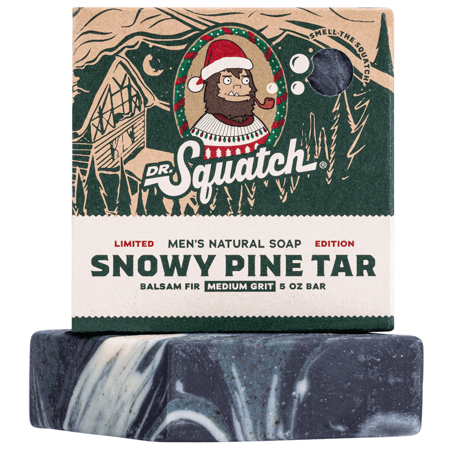 Dr. Squatch Snowy Pine Tar Bar Soap