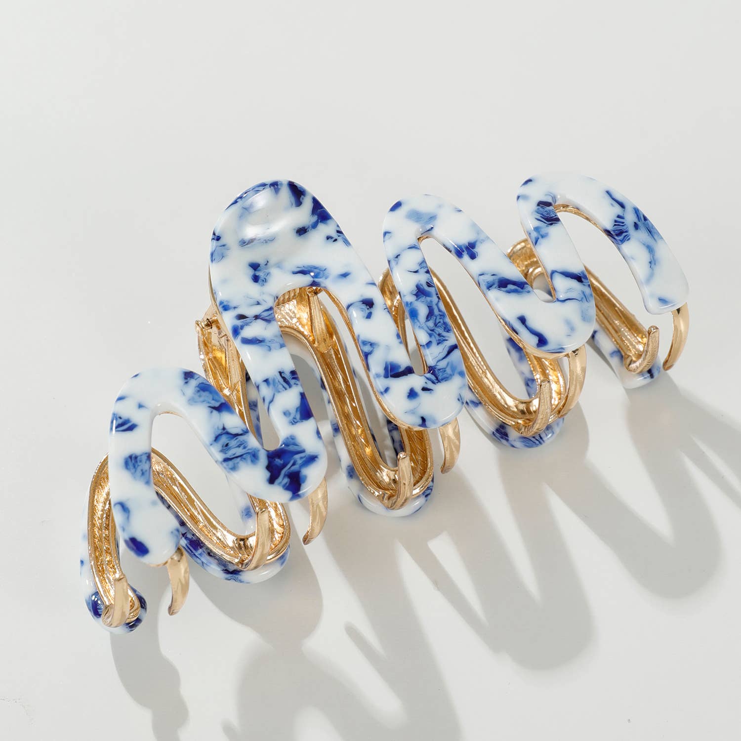 Adorro Willow Coastal | Large Squiggle Metal Claw Clip Multi