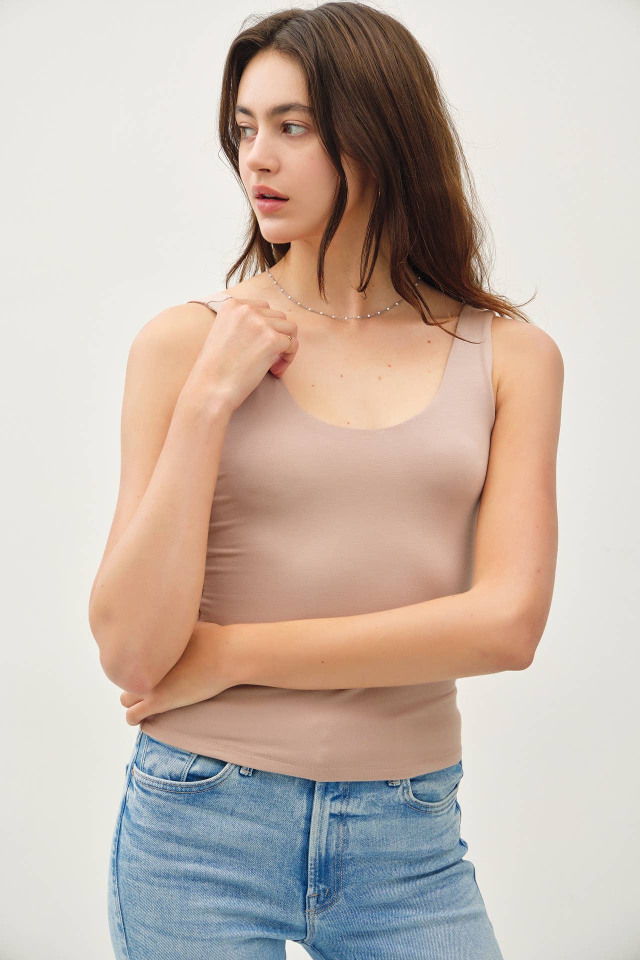 Be Cool BASIC THREADS SCOOP NECK TANK