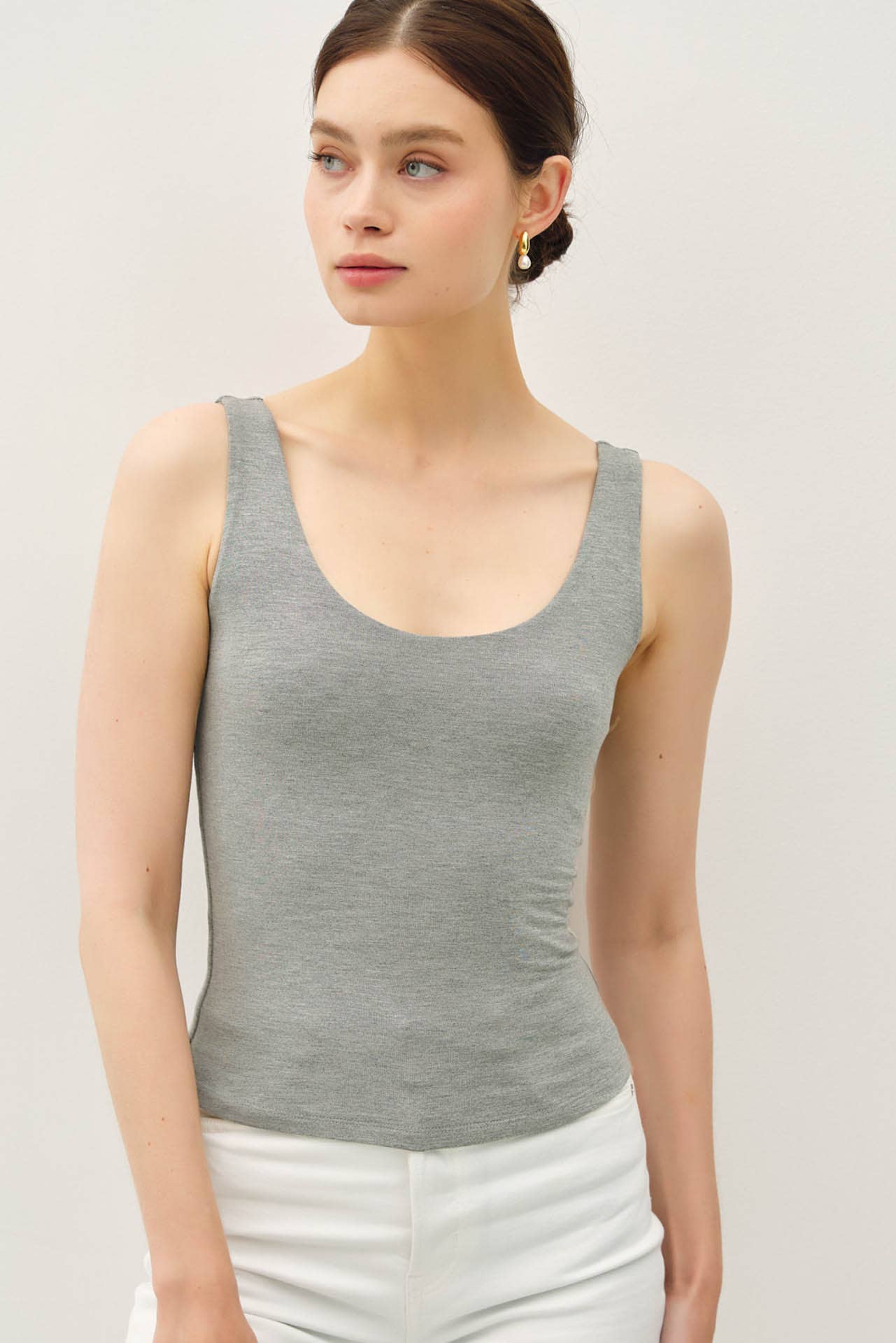 Be Cool BASIC THREADS SCOOP NECK TANK