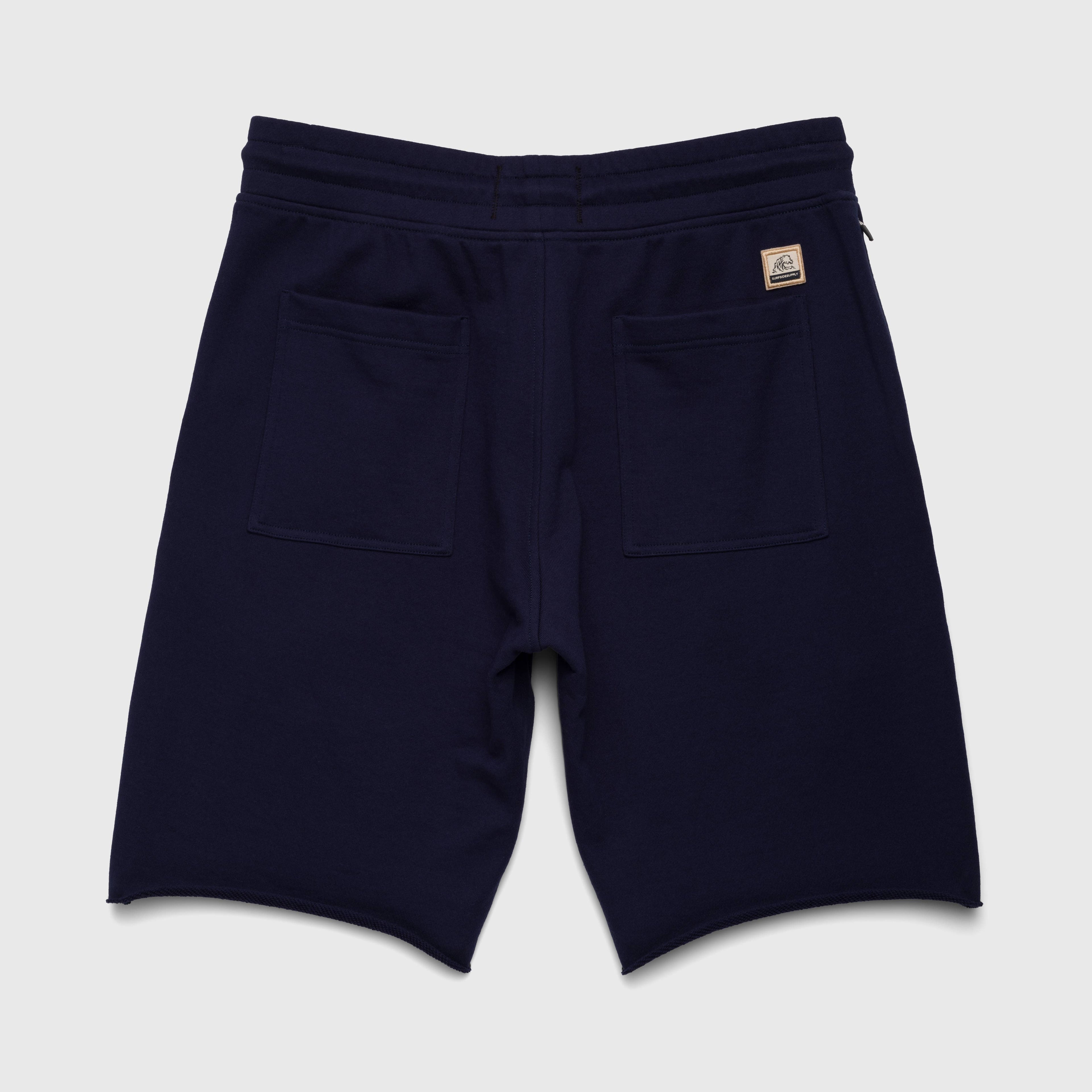 SURFSIDESUPPLY SAILOR DRAWSTRING RAW HEM FRENCH TERRY 5 POCKET SHORT