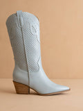 OASIS SOCIETY THE GABBY | Blue Perforated Western Boot BLUE