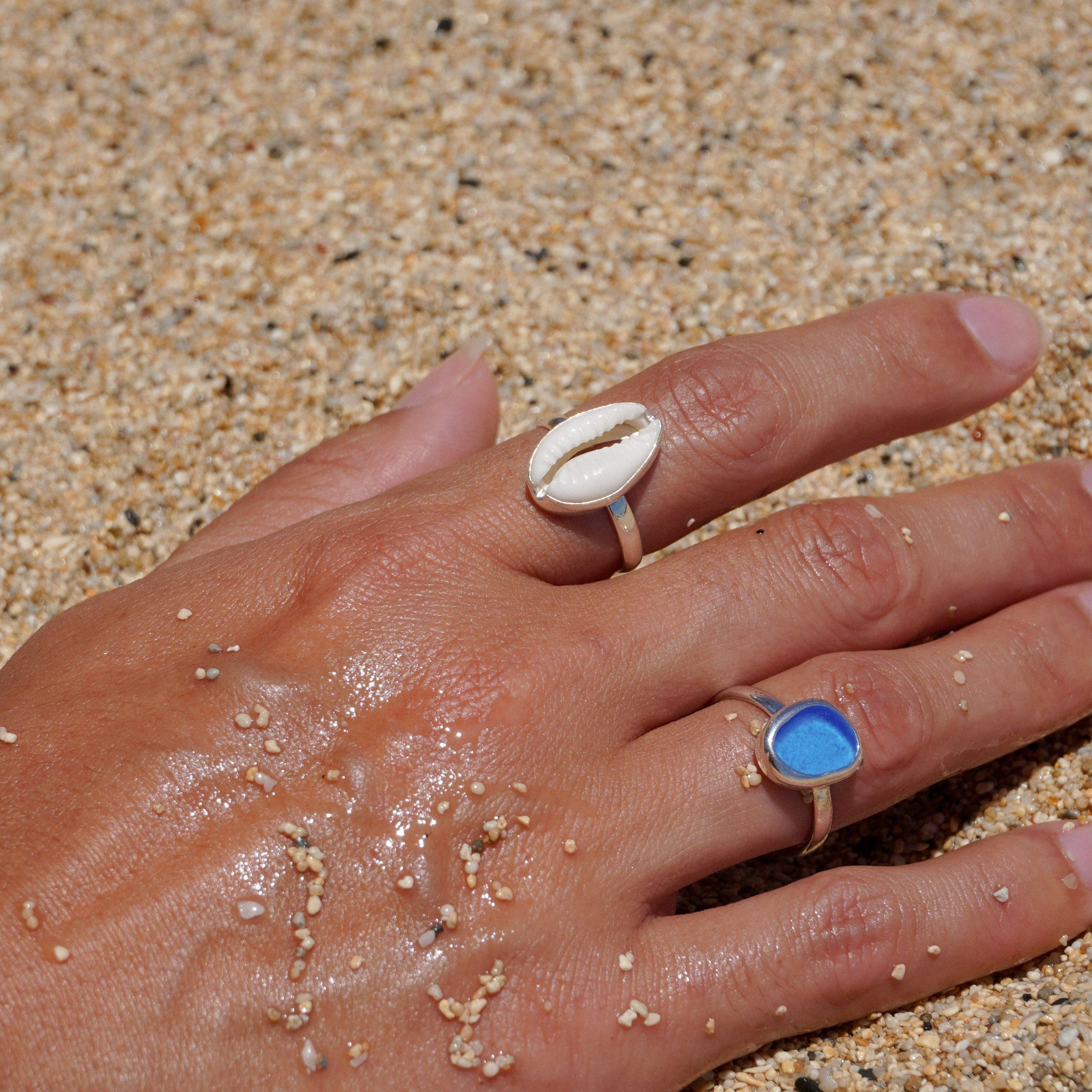 The Salty Gem Shell Ring
