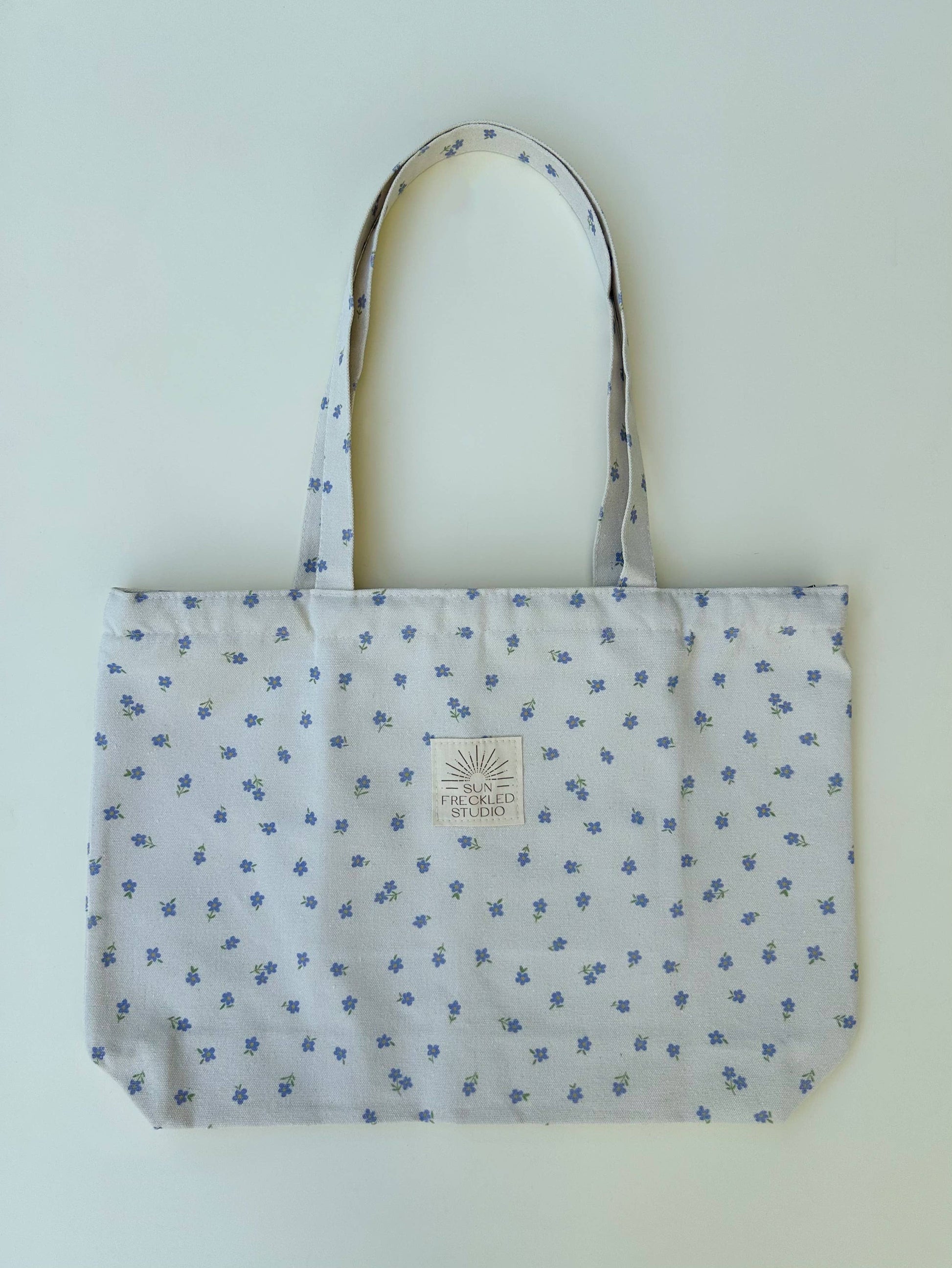 Sun Freckled Studio Periwinkle Tote Bag Wide