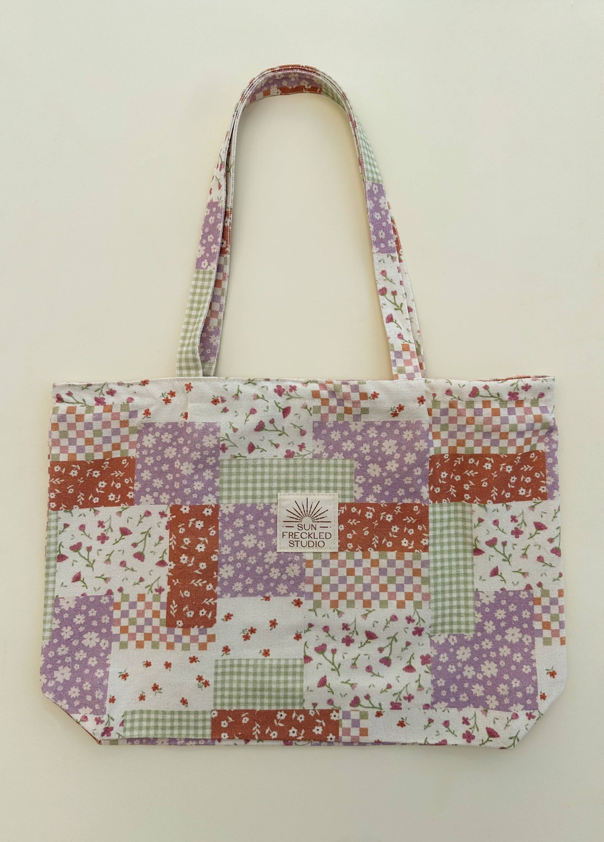 Sun Freckled Studio Flower Patch Tote Bag Wide