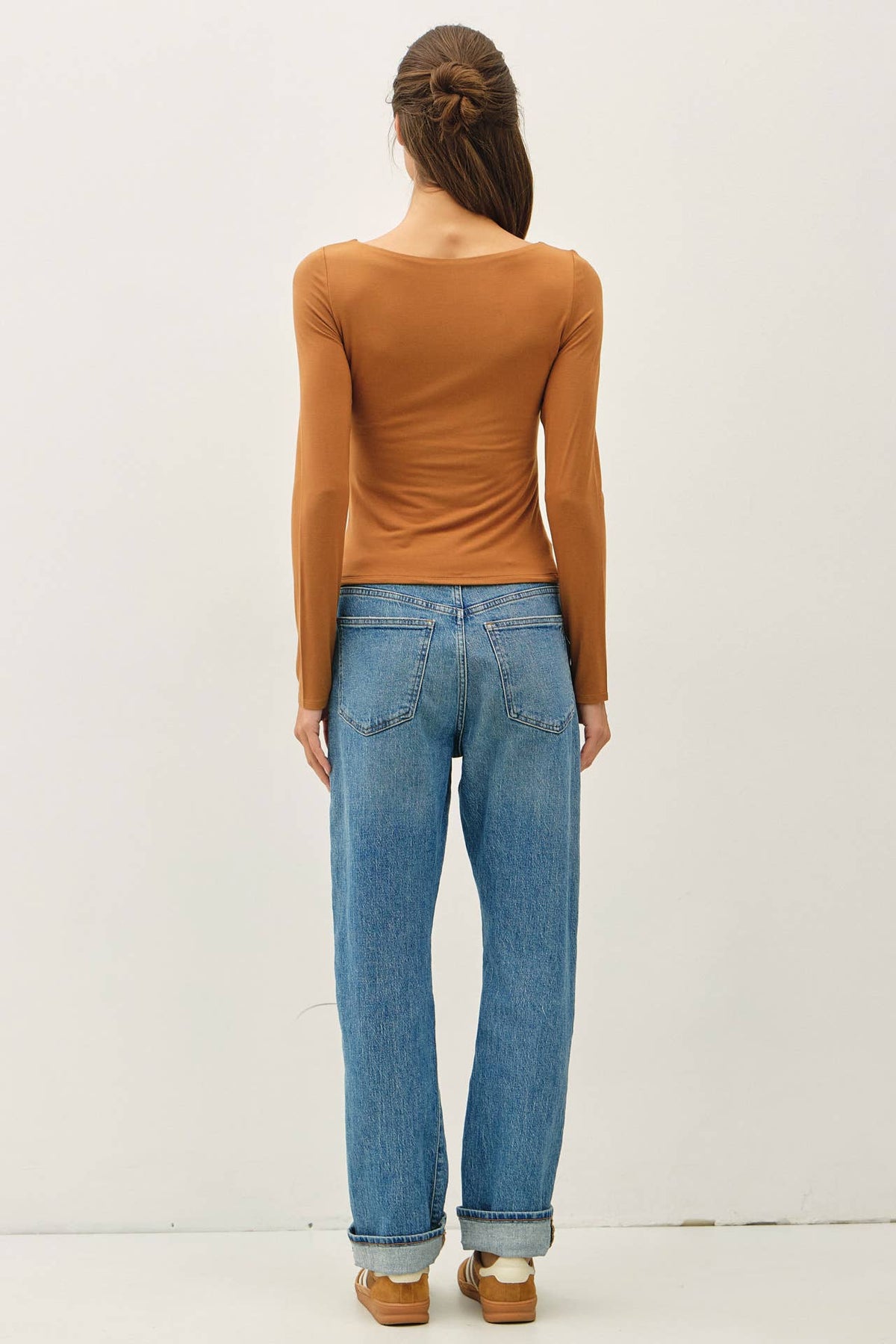 Be Cool BASIC THREADS BOAT NECK LONG SLEEVE TOP