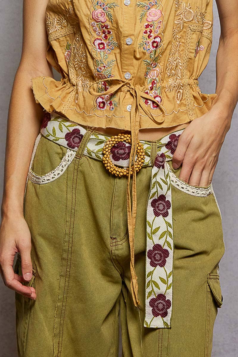 Pol Clothing Electric Forest Belt