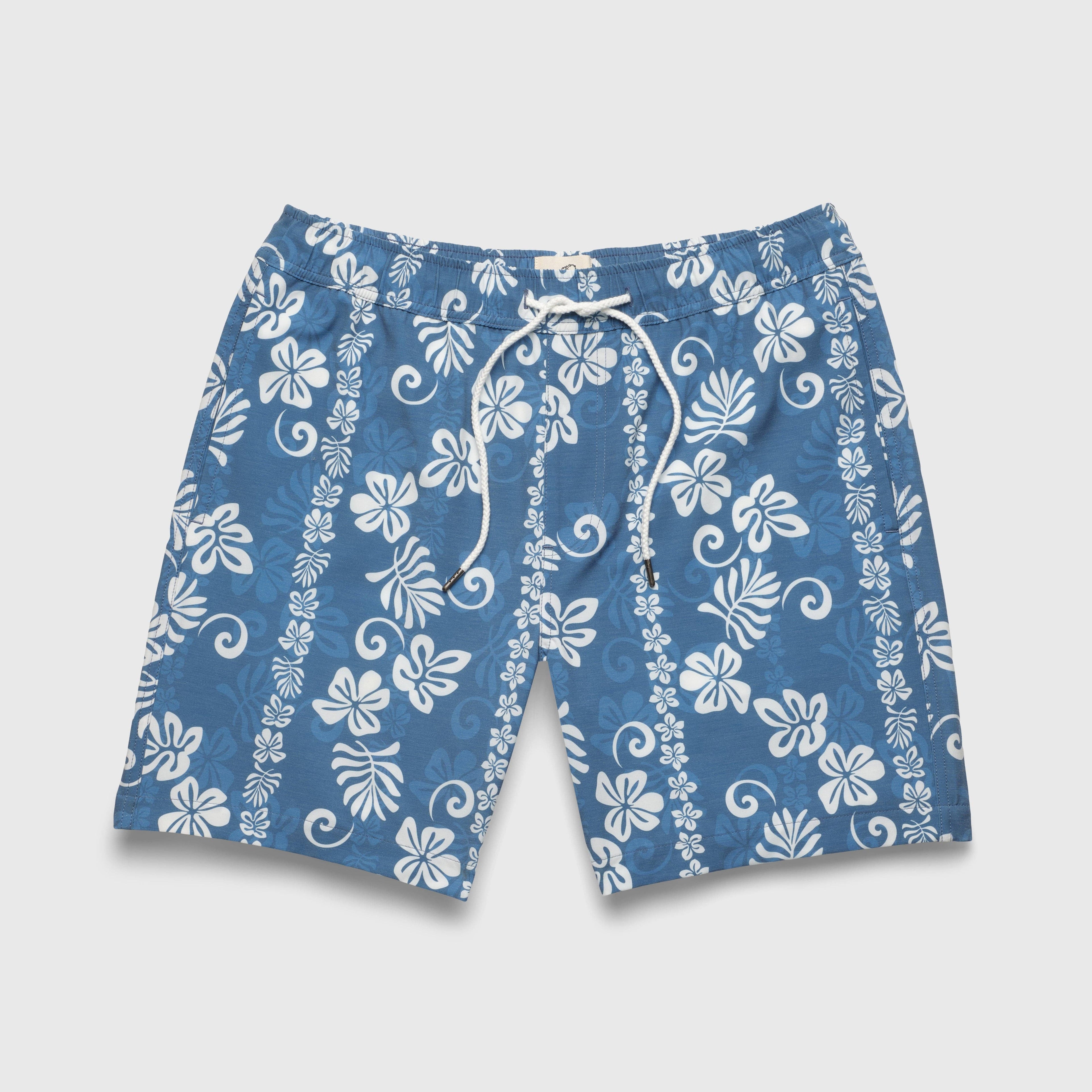 SURFSIDESUPPLY Jimmy 6.5" Hawaiian Volley - Blue Hawaiian