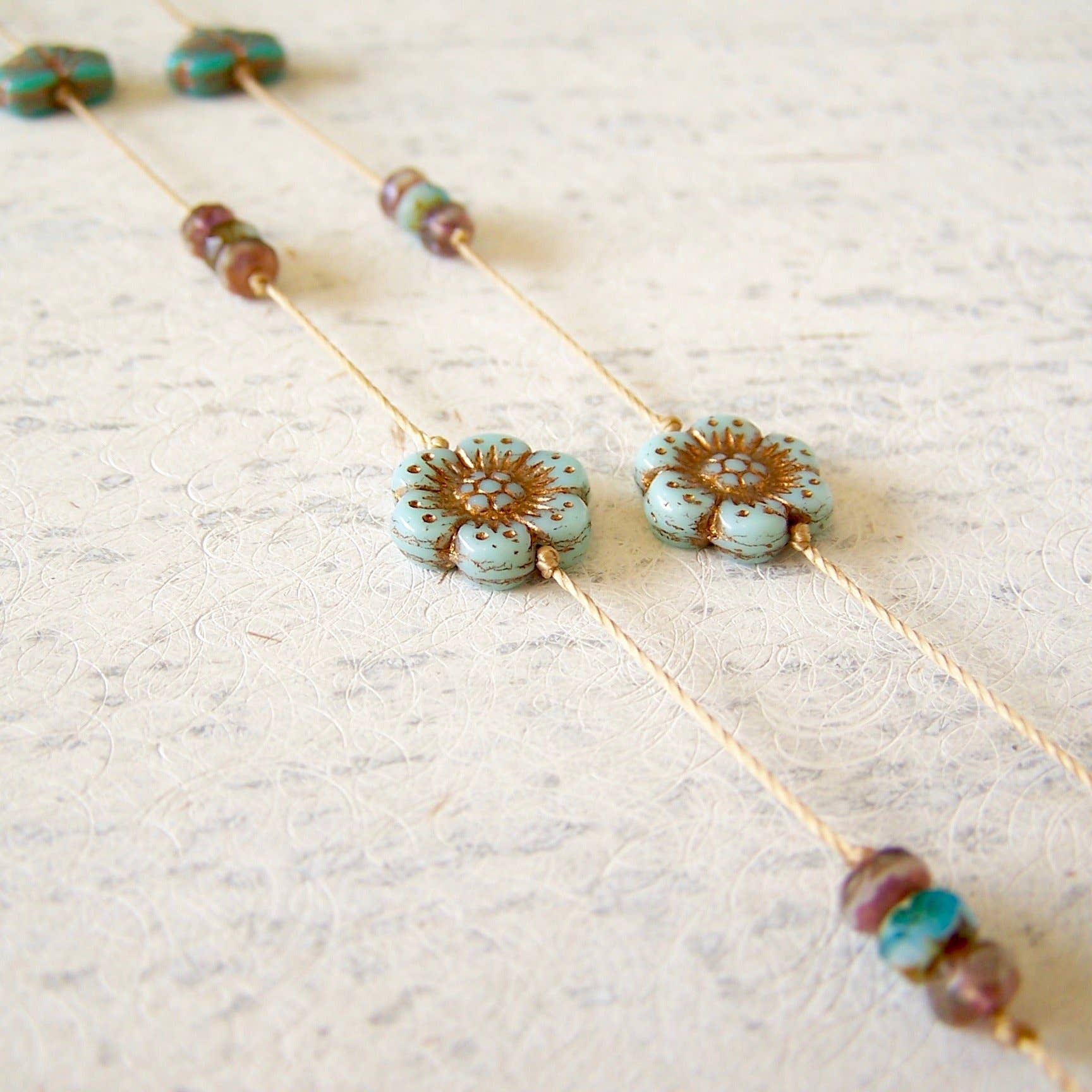 Jo Bird Jewelry Wild Rose Necklace Forget Me Not