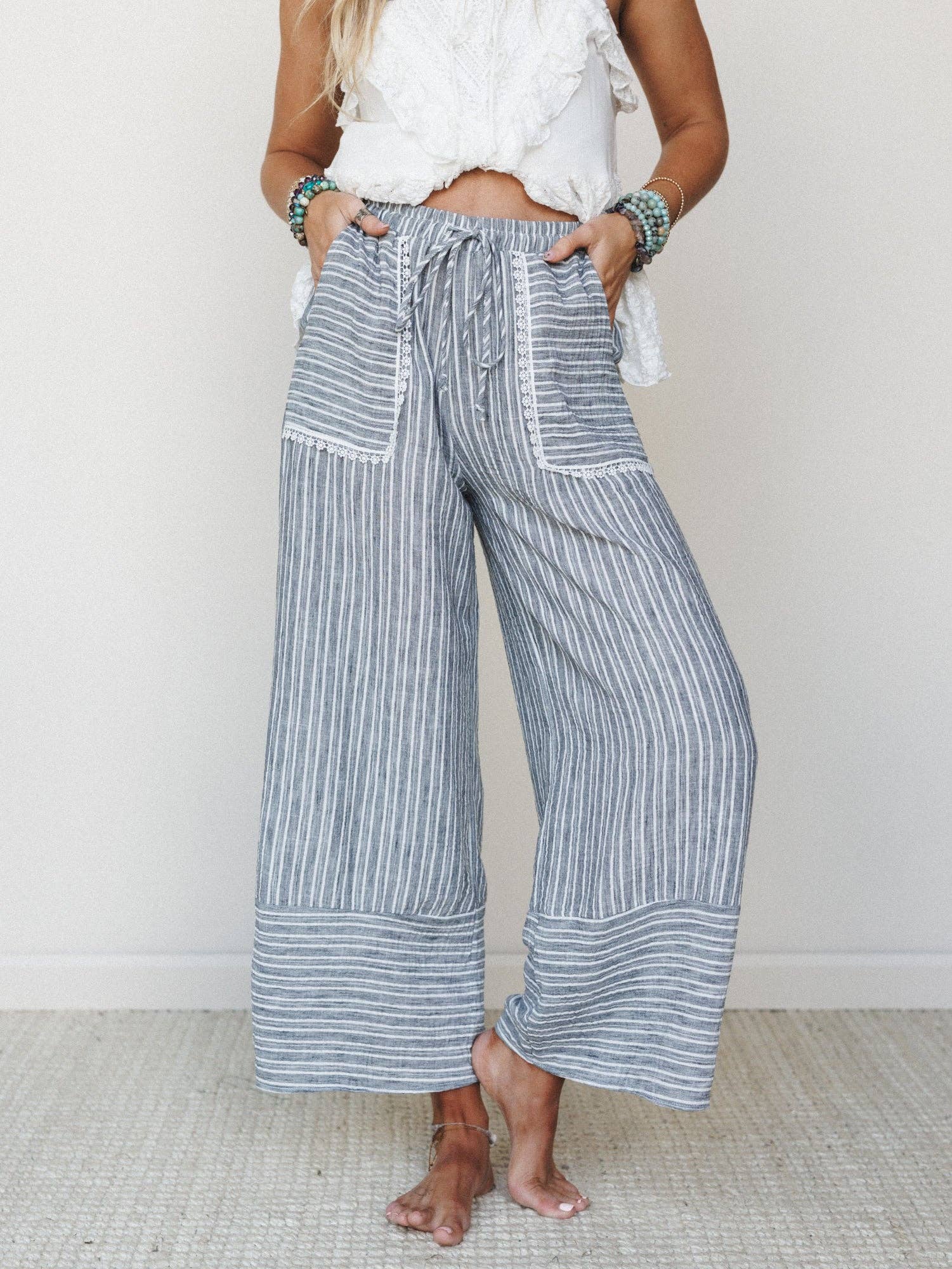 Three Bird Nest Easy Sunday Pants - Black Black