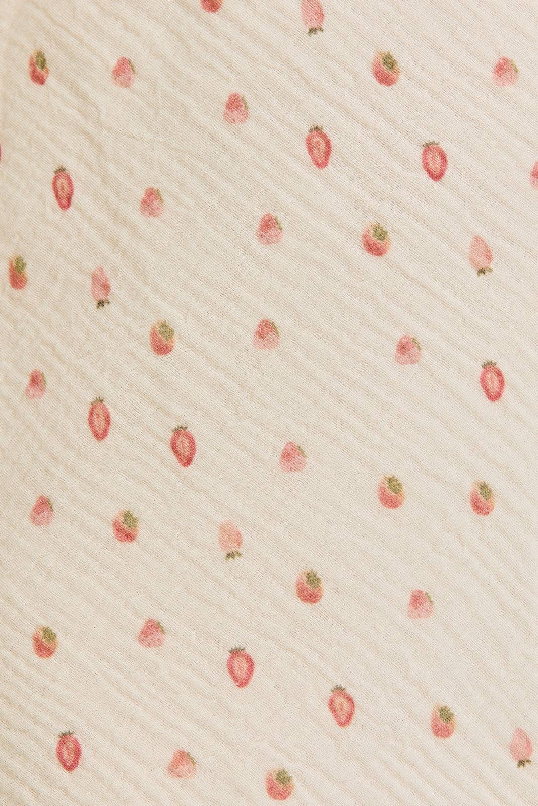 LE LIS SWEETHEART STRAWBERRY PRINTED BABYDOLL TOP