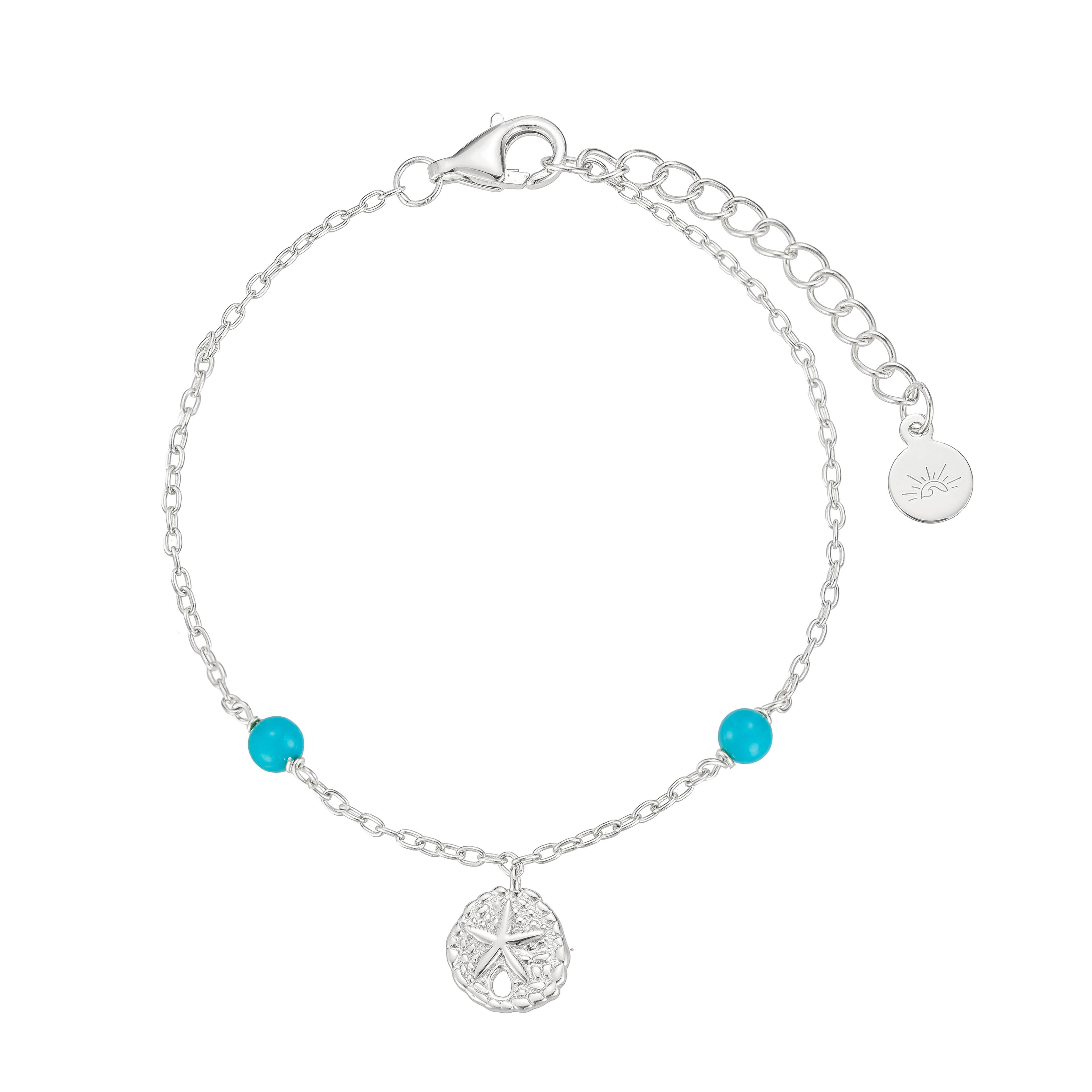 The Salty Gem Sand Dollar Bracelet Silver