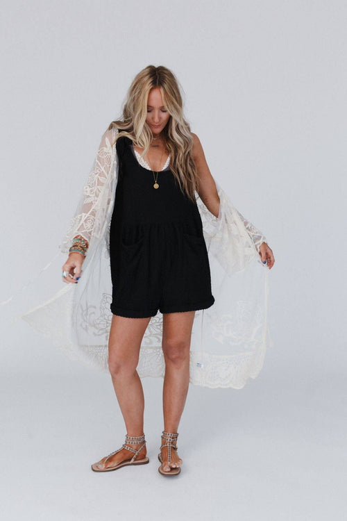 Three Bird Nest Butterfly Beach Kimono - Ivory