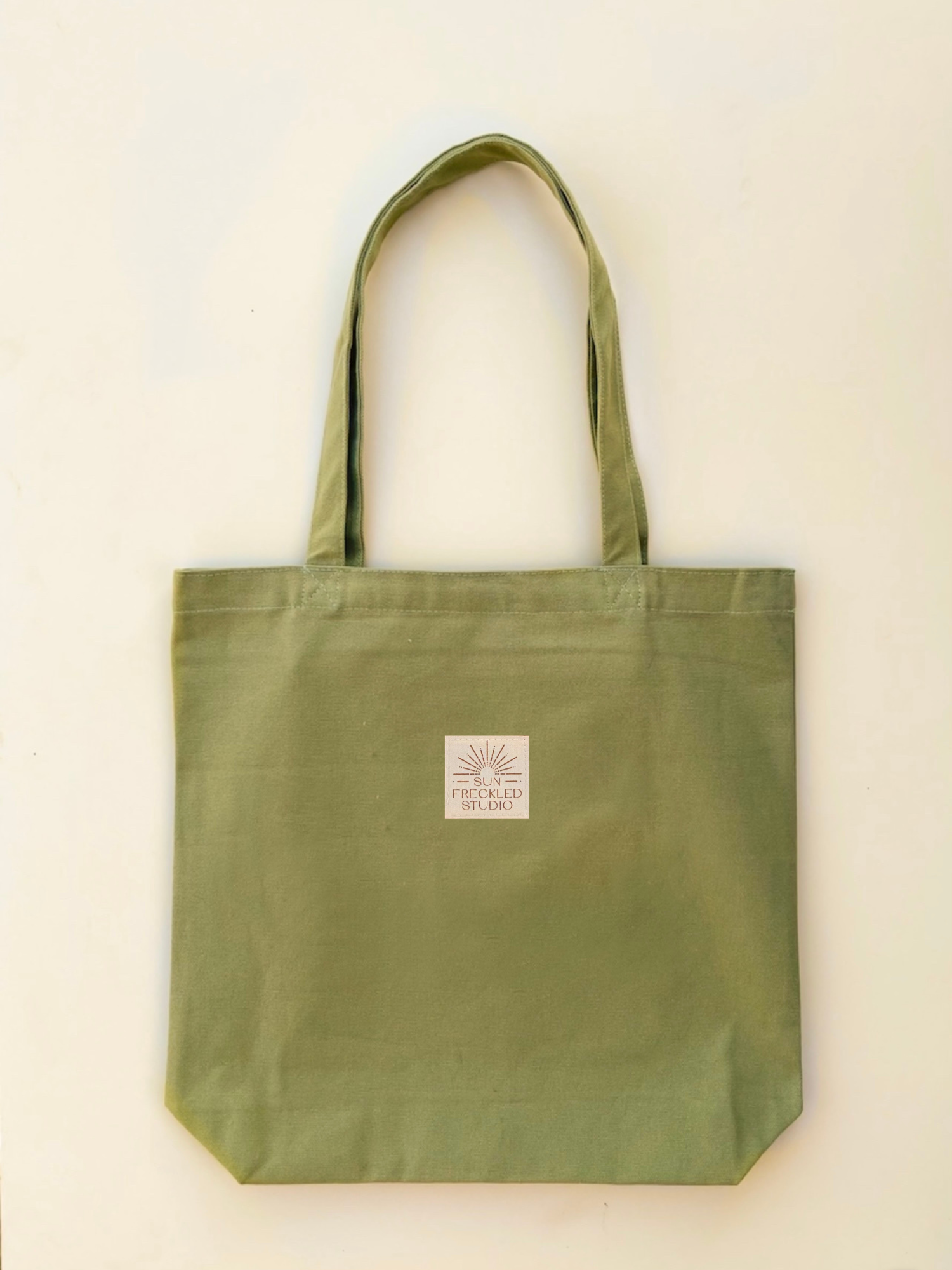 Sun Freckled Studio Sage Minimalist Tote Bag