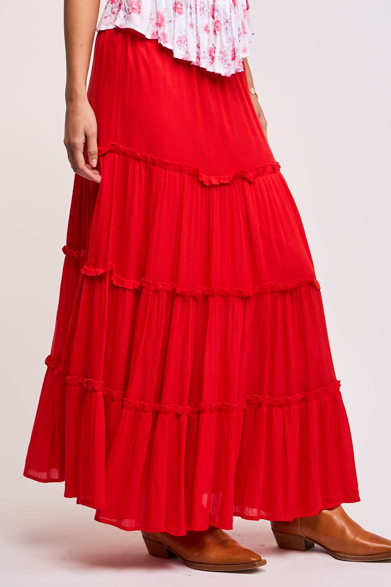 Sky to Moon ELLA TIERED MAXI SKIRT