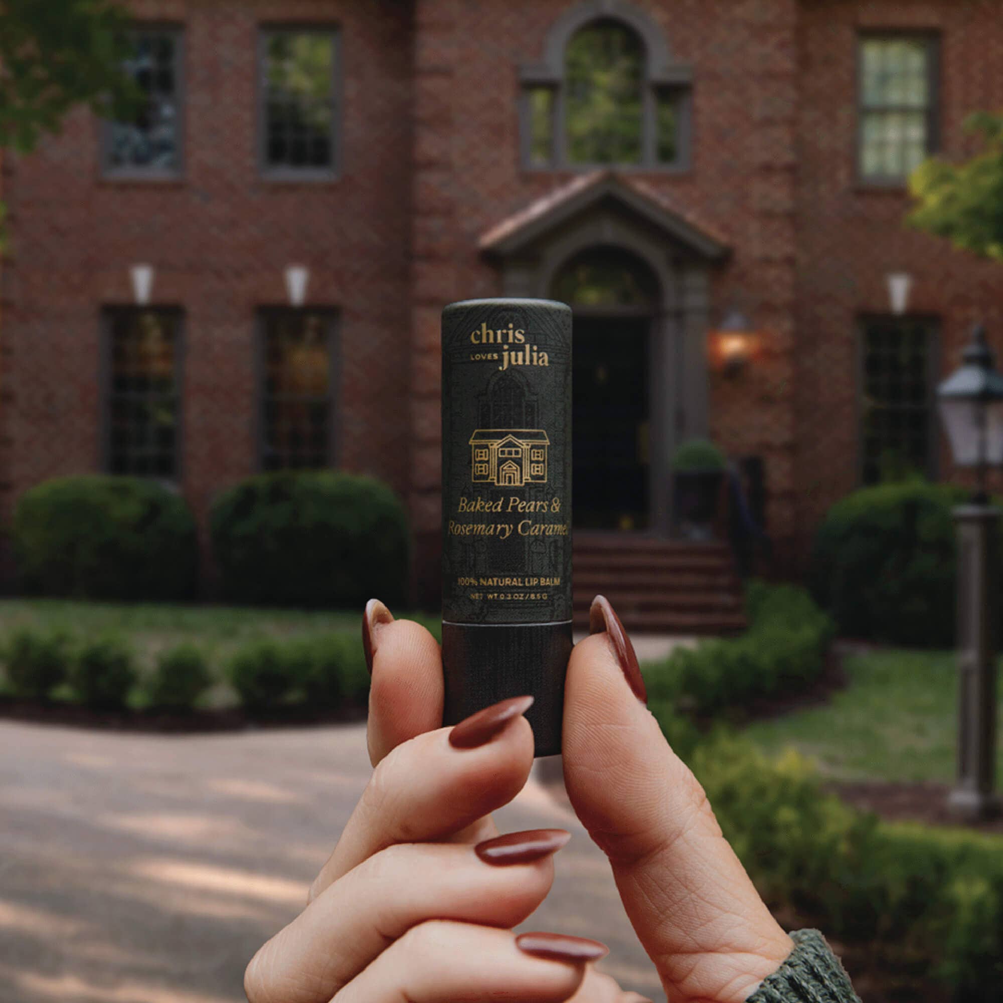 Poppy & Pout Lip Balm, Chris Loves Julia, Baked Pears & Rosemary Caramel