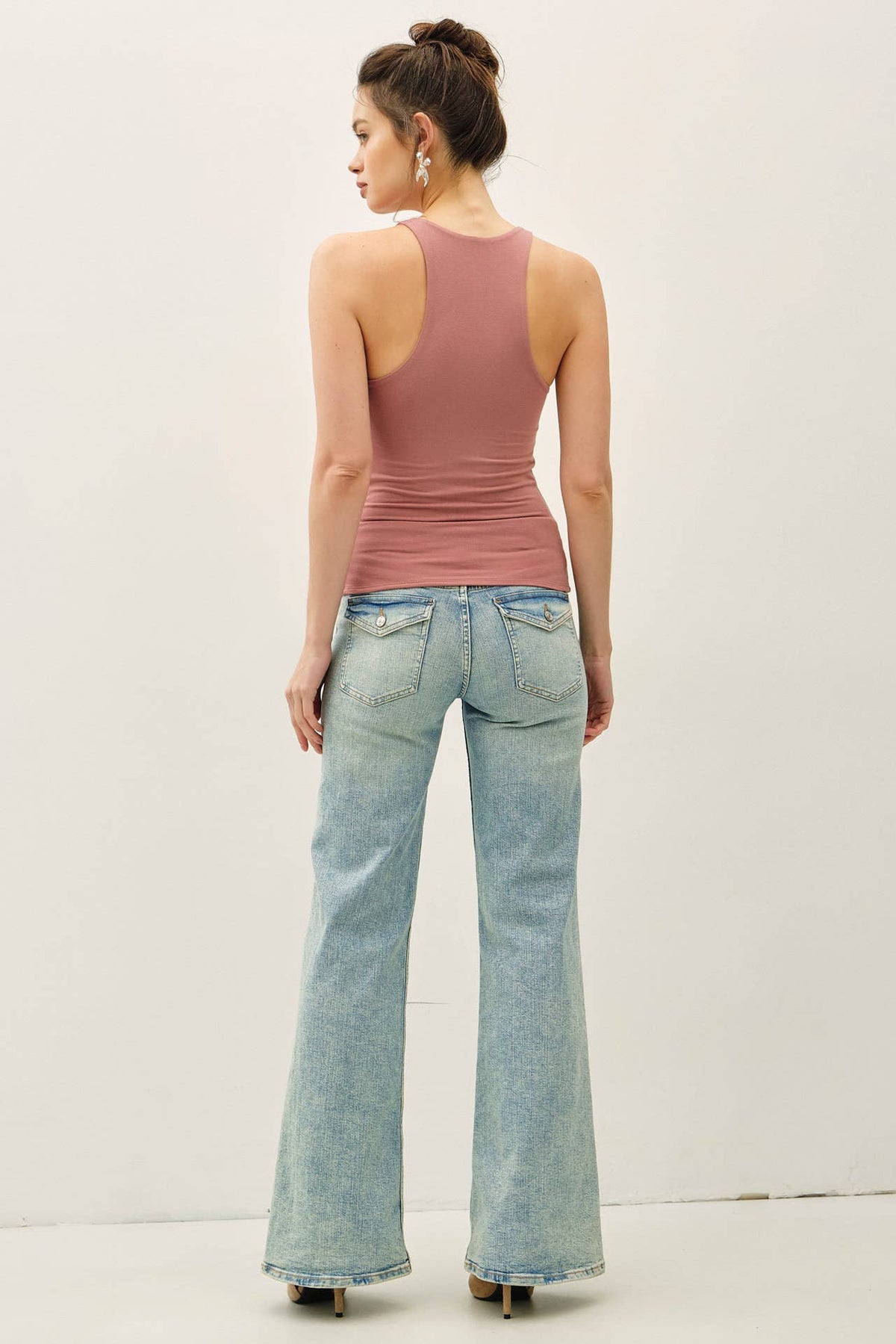 Be Cool BASIC THREADS V-NECK RACER BACK TANK